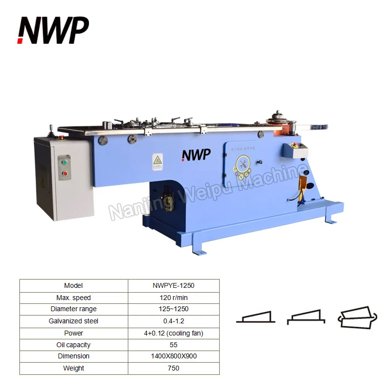 Hydraulic spiral round metal duct elbow making machine Round duct elbow bending machine