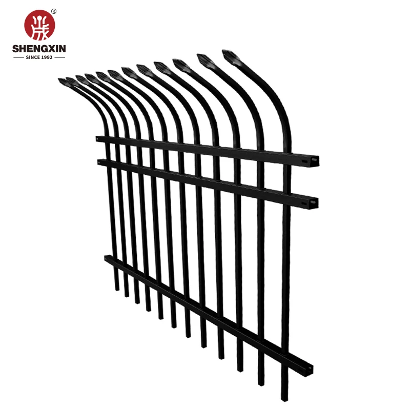 New Design Cheap Wrought Iron Fence Panel Steel Metal Picket Ornamental Fence