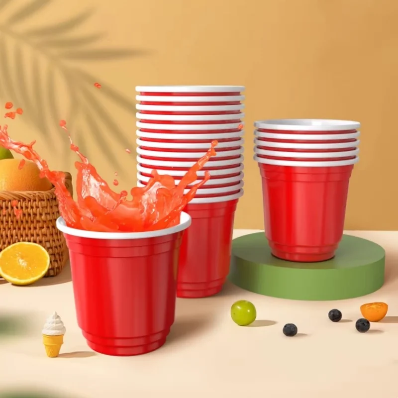 2oz Extra Strong  Disposable Plastic Party Cup Two-Color 60ml Table Tennis Beer Game Cup Shot Glasses For Party