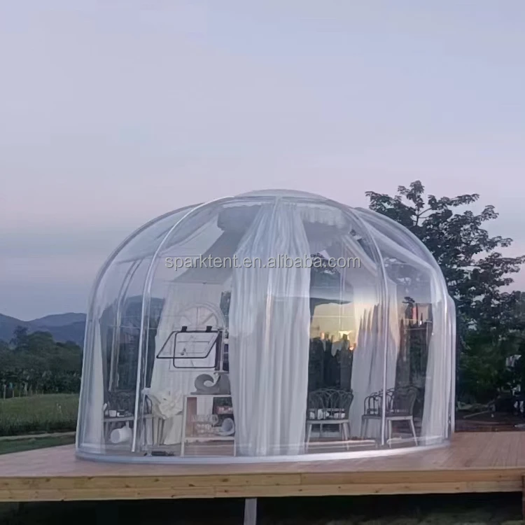 Modern Luxury Outdoor Transparent PC Bubble House Dome Tent Igloo PC House with Bathroom