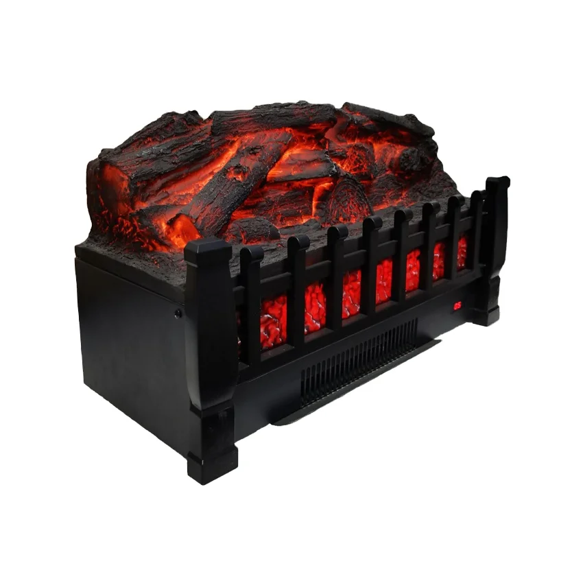 modern 3D led light realistic log decor fire flame tabletop small decorative portable freestanding electric fireplace