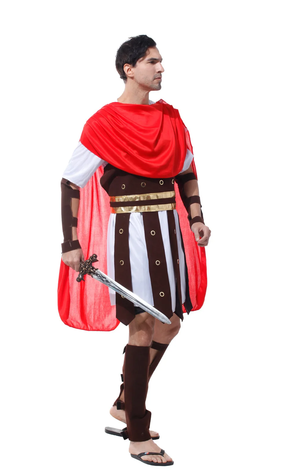 Men Roman Warrior Costume Spartan Gladiator Soldier Costumes Carnival Purim Halloween Cosplay