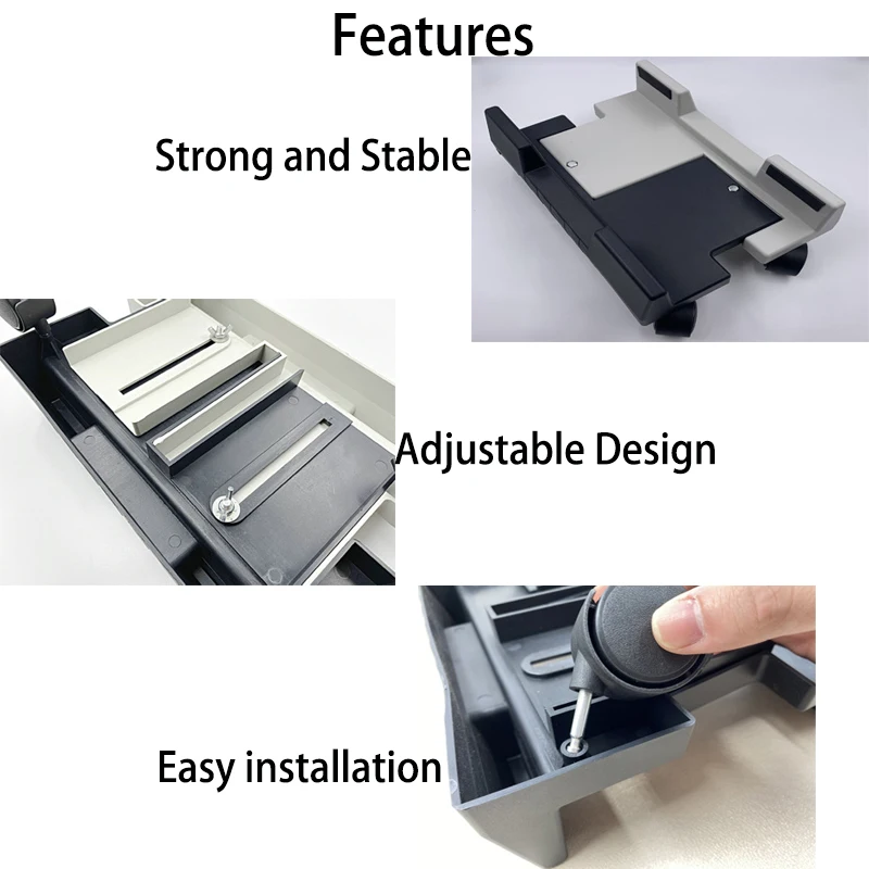 Smart-Furn PC tower stand holder cart mobile computer mainframe bracket ABS black white adjustable rolling desktop CPU sand cart