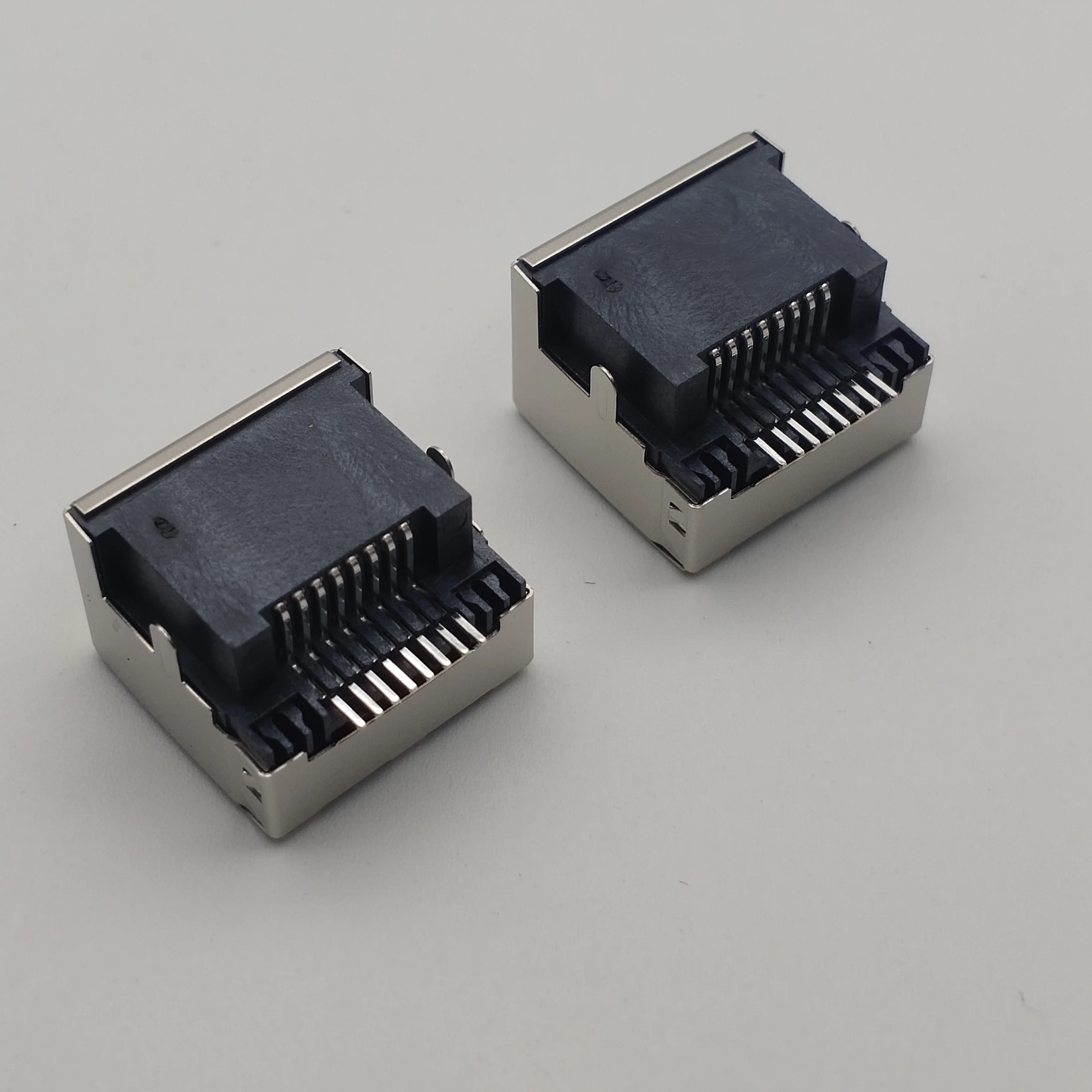 Custom Size Rj45 8P8C SMT sink 4.2 All-inclusive without lights Connector With Round Feet Yellow 70/128