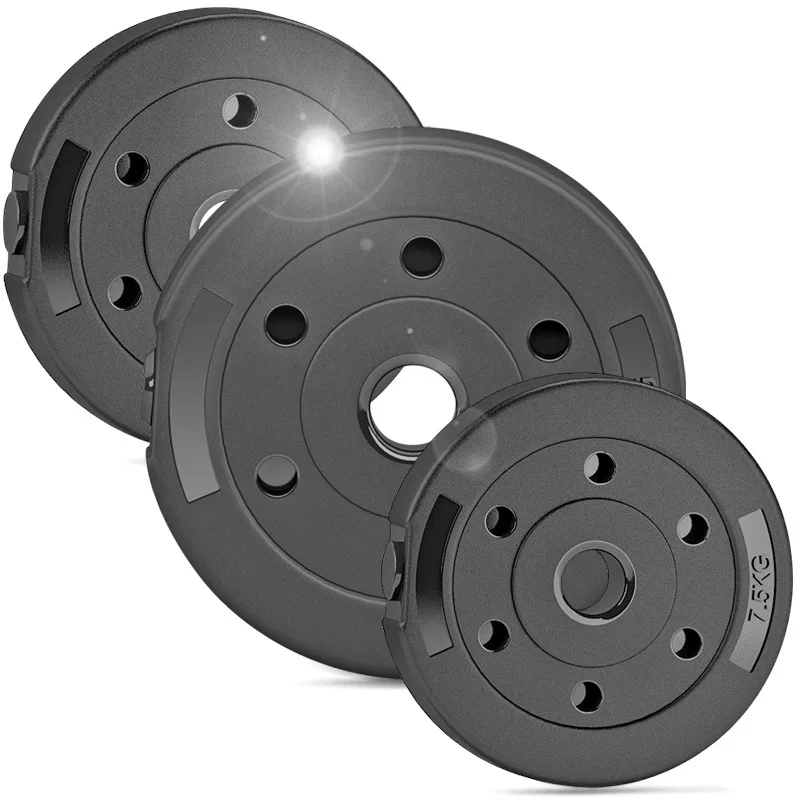 custom gym equipment plastic cement used filled weight dumbbell plate