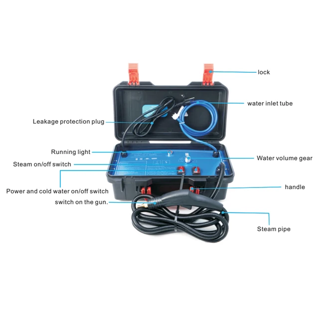 Multi-purpose High pressure cleaner with Stainless steel nozzle steam cleaner portable steam cleaning machine for home use