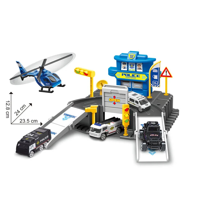 City Station  New Backpack  Car  Play  Game set Deformation Garage Play Set Toy Parking Lot