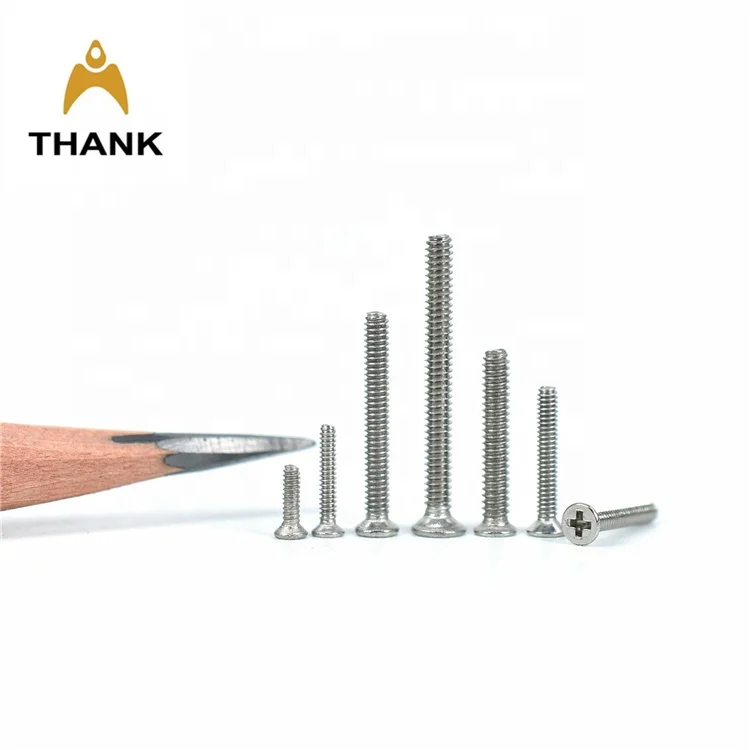 Din965 M1 M1.2 M1.4 M1.6 micro small machine screws stainless steel round head cross electronic miniature screws