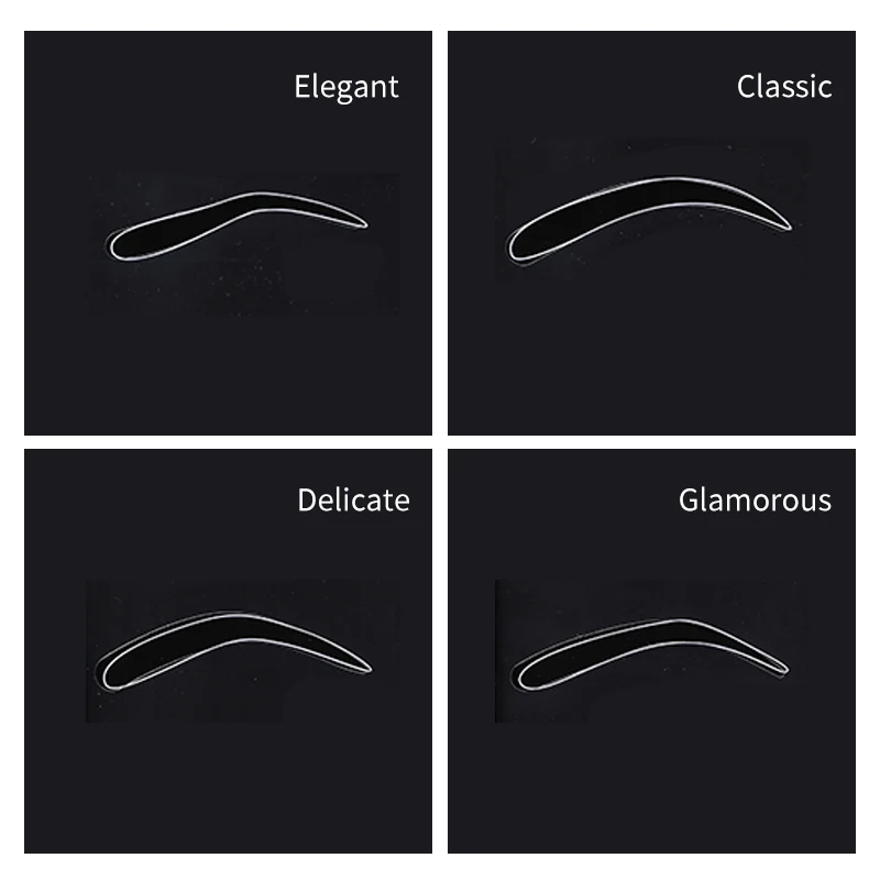LMLTOP 4 Pcs Eyebrow Stamp And Stencil Kit Factory Price eyebrow Stamp Stencil Beauty Salon Eyebrow Stencils Shaping A0189