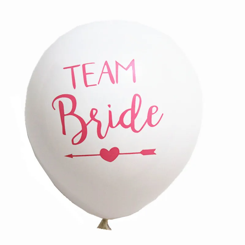 
New design 10inches in stock 2G 10pcs set team bride printed Bachelor party decoration latex balloon 