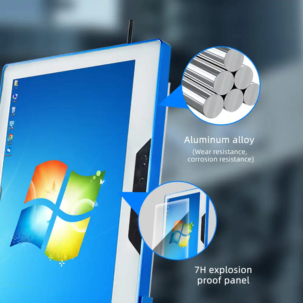 OEM 23.6 inch self service kiosk all in one pc touch screen for payment kiosk with bank cheque printer