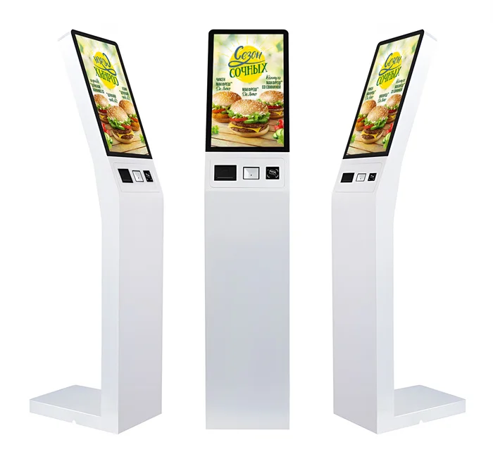 Customized Payment Kiosk 21.5' Touch Screen Receipt Wins/android Printer Scanner Pos Holder Self Service Kiosk