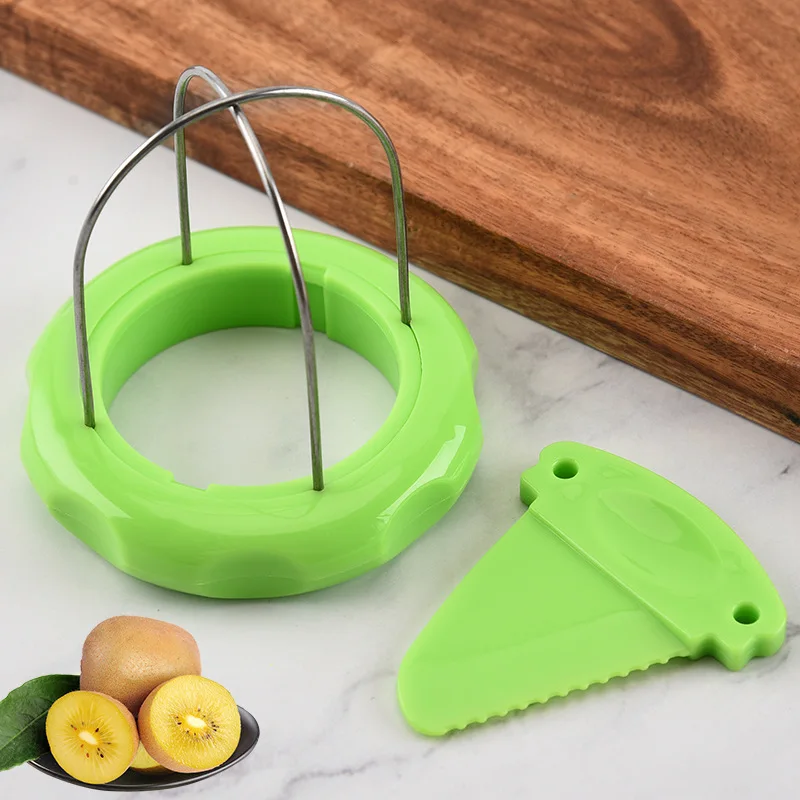 New kitchen tool Plastic Kiwi Slicer Peeler Pitter Scooper