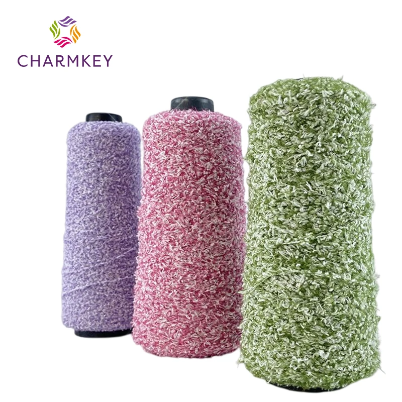 Nylon Polyester Half Velvet Cone Yarn 30% 70% Blended Feather for Socks