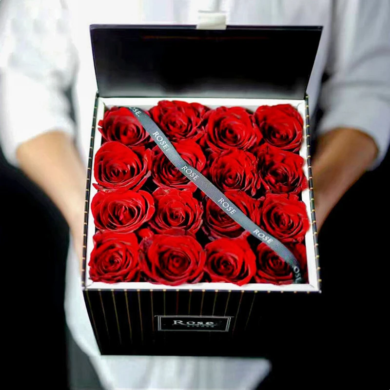 Wholesale New Eco Friendly Valentine Luxury Rose Soap Flower Box Paper Packaging Flower Gift Box