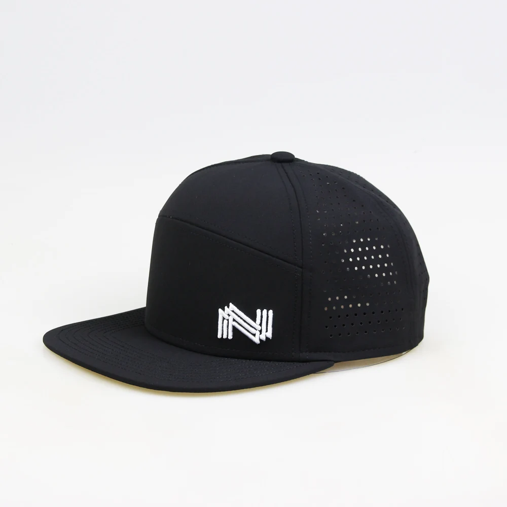 Customized Logo Quick Dry Fit Hydro Performance Melin Waterproof  Laser Hole Perforated Breathable Golf Snapback Gorra Caps Hats