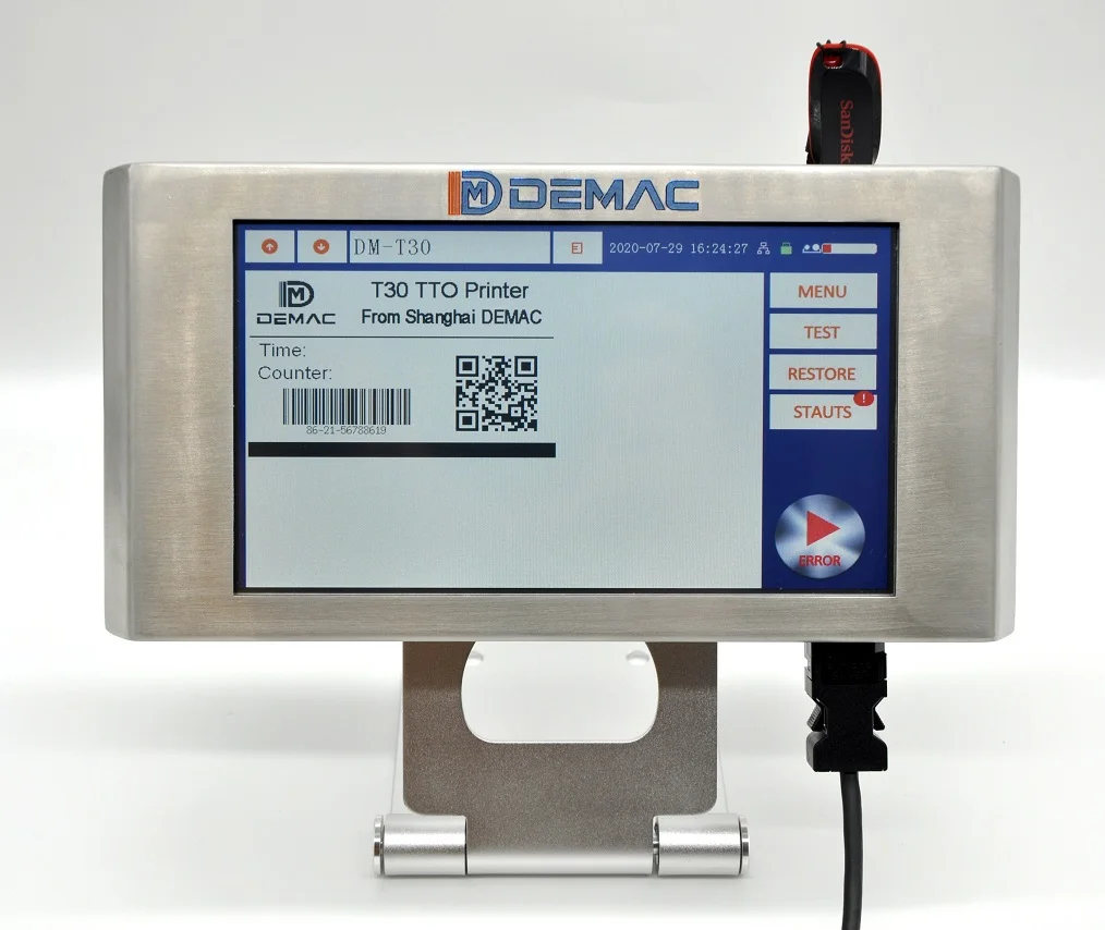 Shanghai DEMAC 32mm&53mm TTO Thermal Printer for Flow Packaging Machine