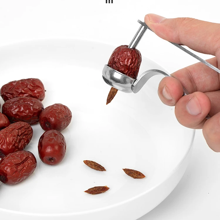 Kitchen Gadget Stainless Steel Putter Red date hawthorn Cherry Olive Plum Sheller Fruit Jujube Corer Seed Remover