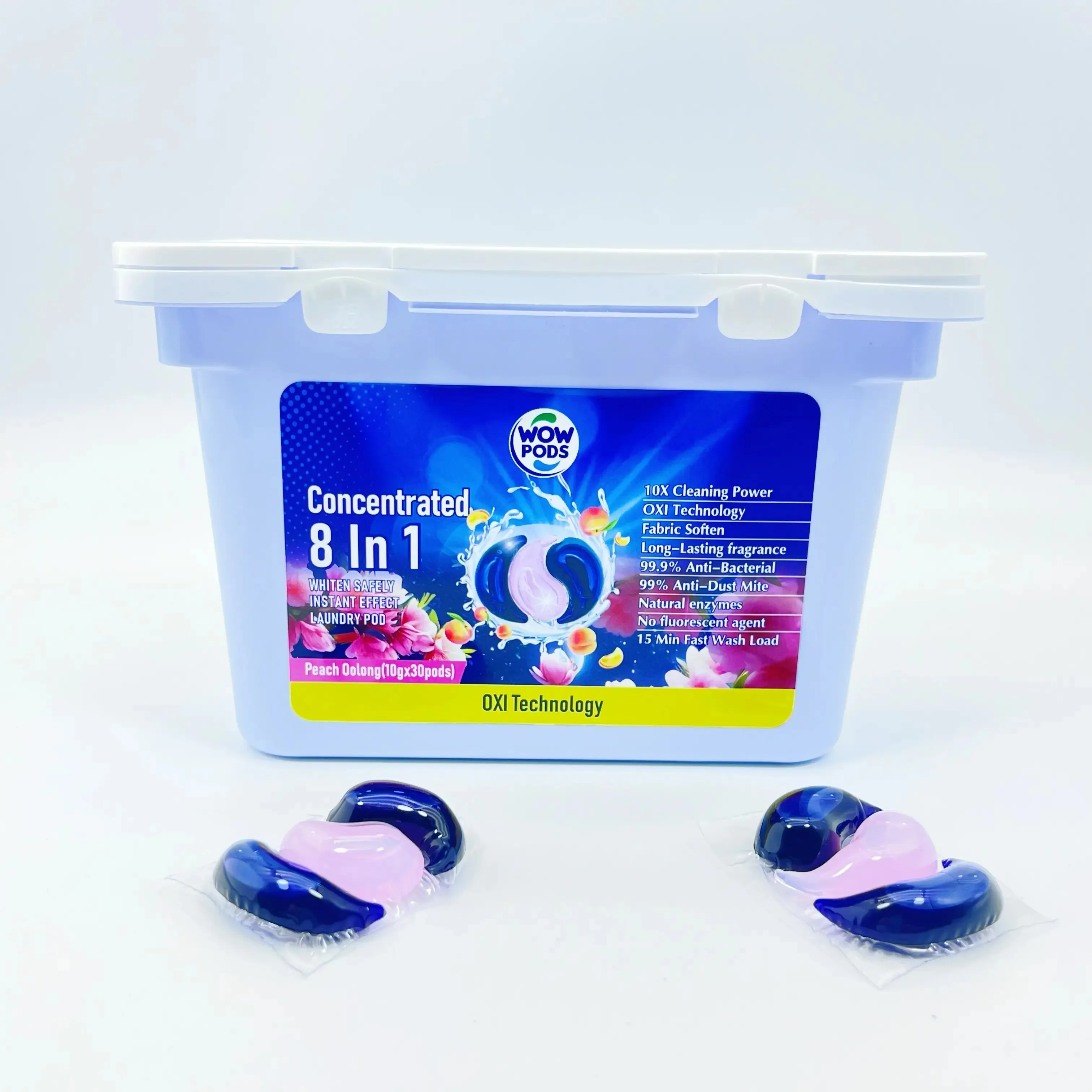 Eco Friendly Liquid Laundry Detergent Washing Capsules Factory Price Super Concentrated Laundry Pod Cleaner Laundry Room Gel