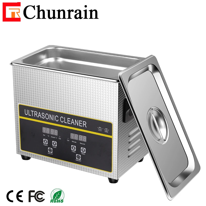Desktop Digital Ultrasonic cleaner with heater degas and semiwave for dental lab CR-020S 3.2L 120W