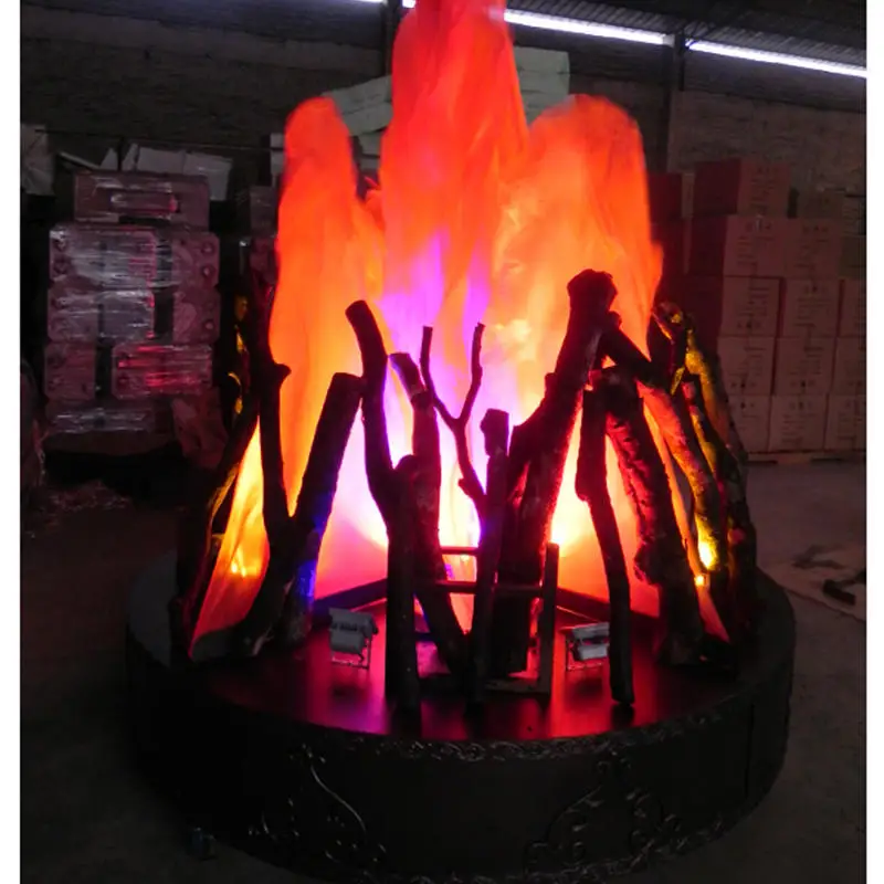 Stage Projectors Lighting Artificial Power Fire Bulb Dj Triple Large Projector Lifting Super Effects Silk Flame Light