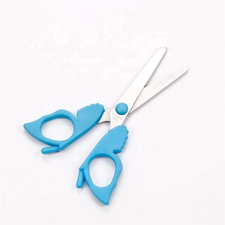 QY-241 Butterfly Handle Shape Student Use For Handwork Kids Safe Scissors