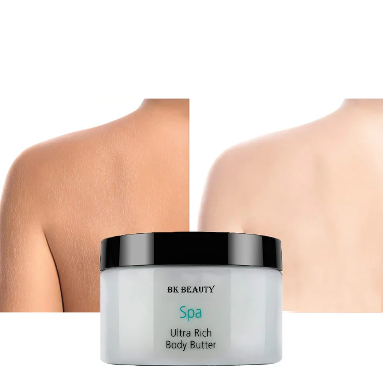 Pure Natural Private Label Unrefined Moisturizing Dead Sea Salt Jojoba Oil Banana Milk Body Butter Whipped Cream