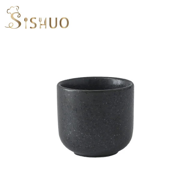200ml Japanese white outer matte black  Personal Hand made Ceramic porcelain coffee tea mug cup no handle