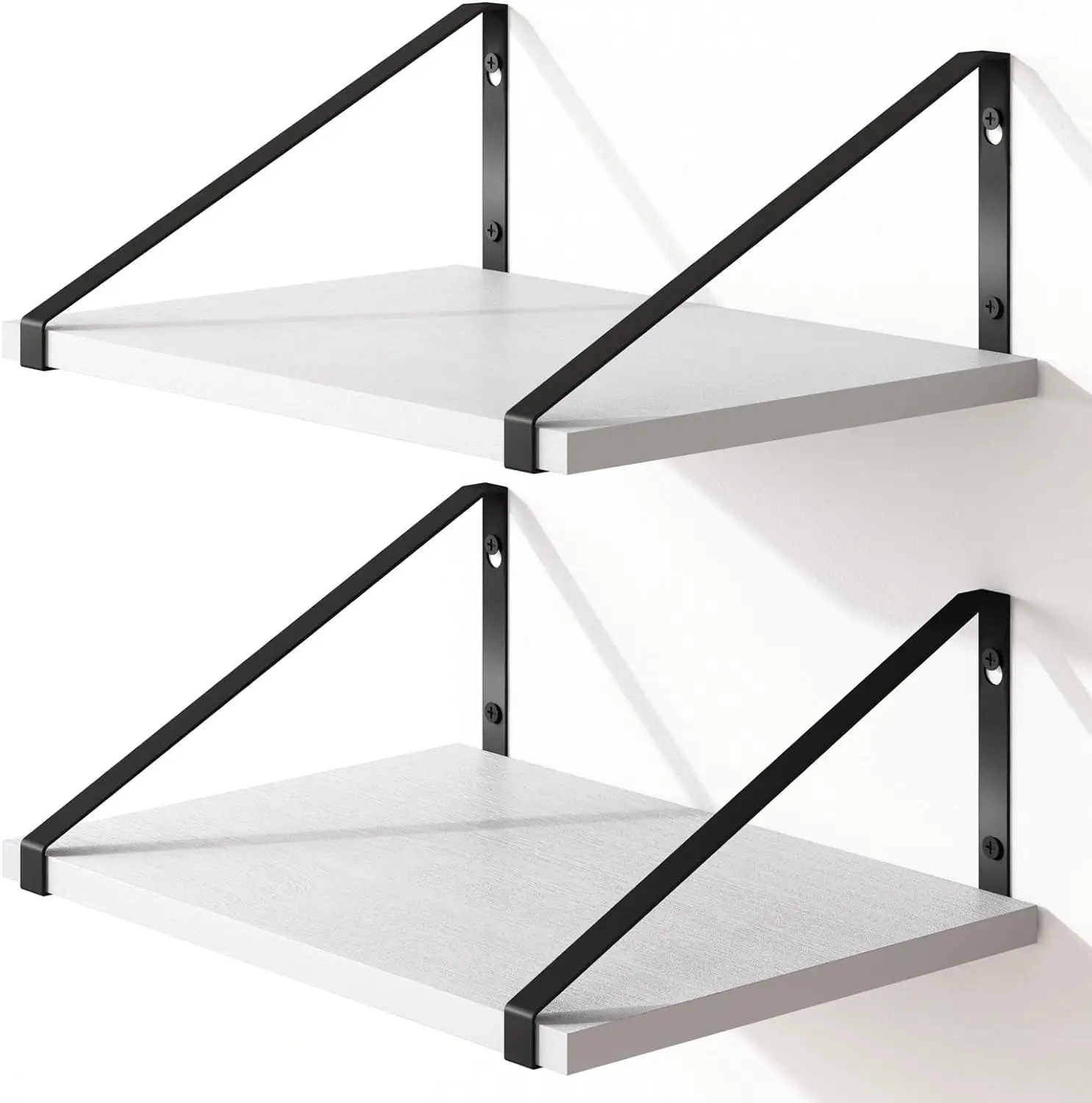 Floating Shelves Wall Mount Rustic Wood Wall Shelves with Large Storage for Kitchen Living Room Bathroom Bedroom