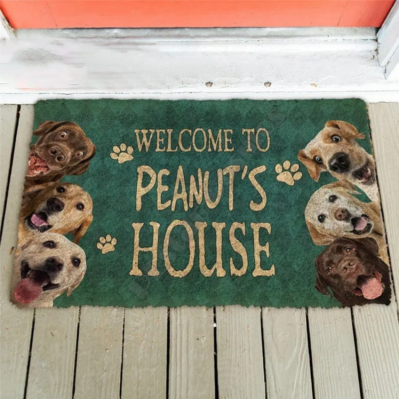 Cross-border pet dog entrance Bathroom floor foot crystal velvet decorative door mat wholesale