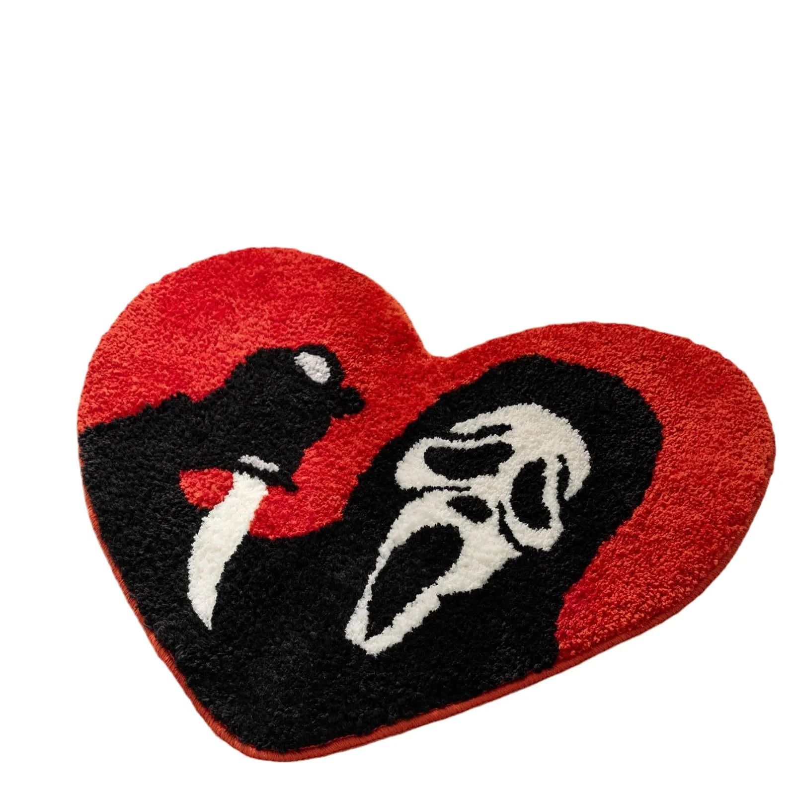 Customized American Shaped Polyester Bedroom Floor Mat Halloween Pumpkin Skull Head Floor Mat Hand Washable
