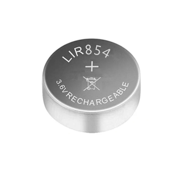 Литиевая Кнопочная батарея LIR854, 3,6 В, 3,7 В, LIR0854, литий-ионная аккумуляторная батарея для монет
