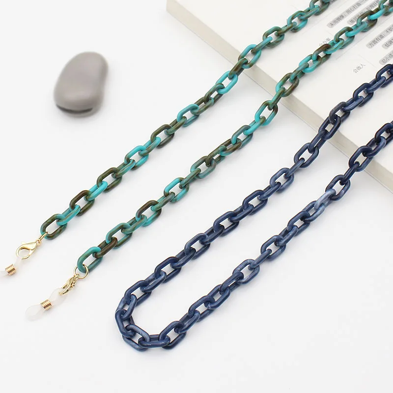 Fashion Acrylic Multi Colored Glasses Chain Eyewear coloful Resin chain acrylic chain bag