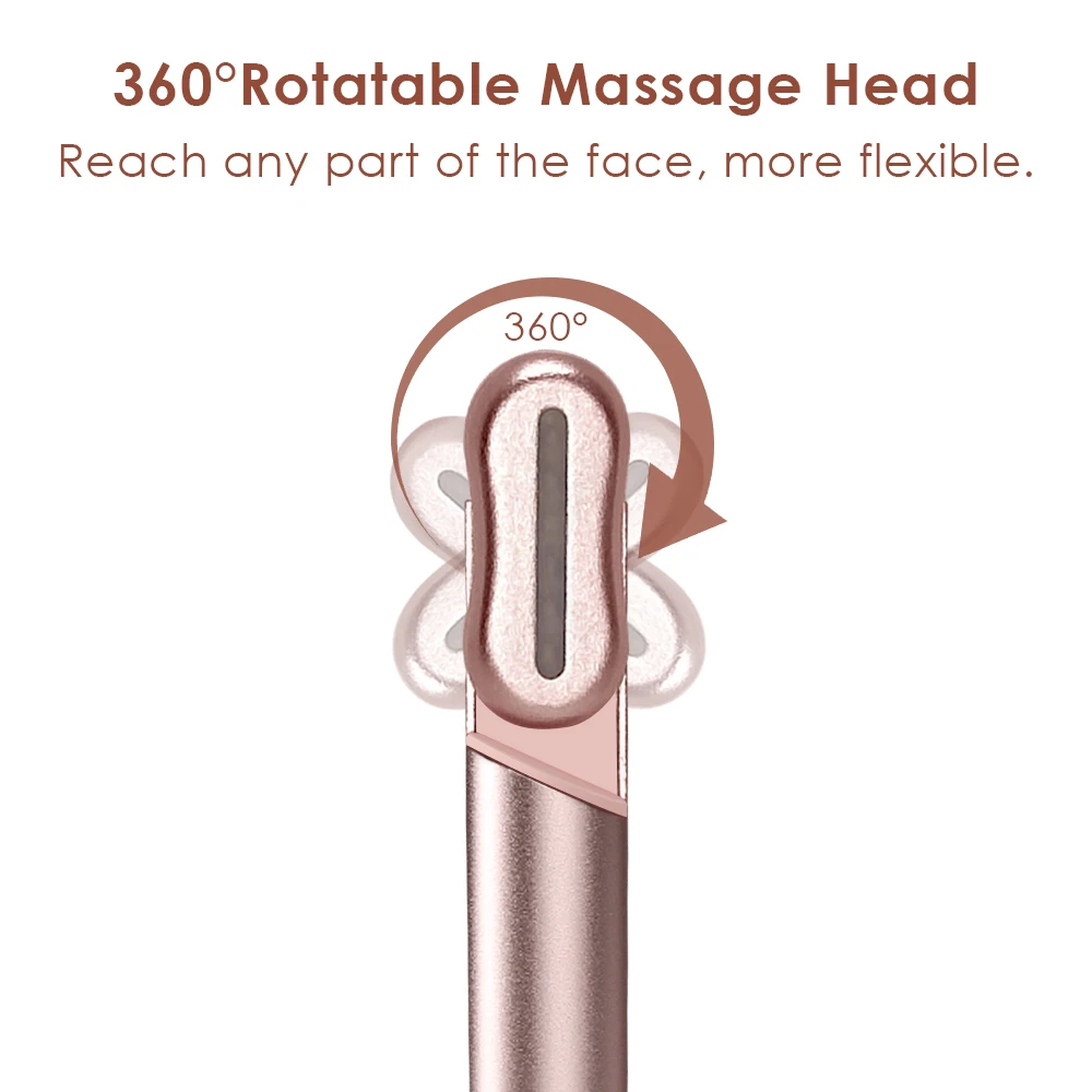 Ready to Ship Multifunctional Eye Massager with Heat Eye-Care EMS Magic Wand Device Micro-current Red Blu Light Eye Massager