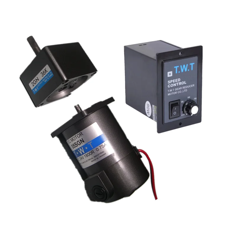 high torque low rpm electric dc brush motor 12v 20w 30w 40w 65w 100w