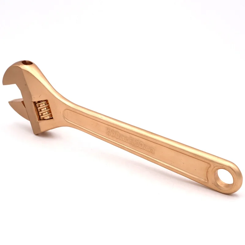 WEDO UKAS BAM & GS FM ISO9001 FM DIN Standard Certificate die-forged Non-sparking Non-magnetic Adjustable Wrench