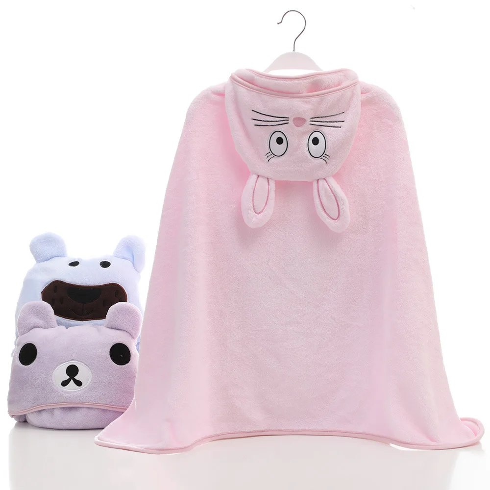 Factory Custom Multi Purpose Animal Hooded Bath Towel Blankets Baby Blanket Wrap Baby Cloak Cape Soft Blanket For Children