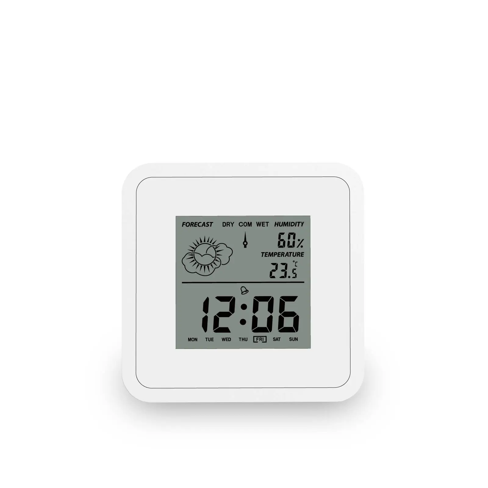 Electronic Indoor Hygrometer Thermometer Digital Temperature Humidity Meter digital wall clock display