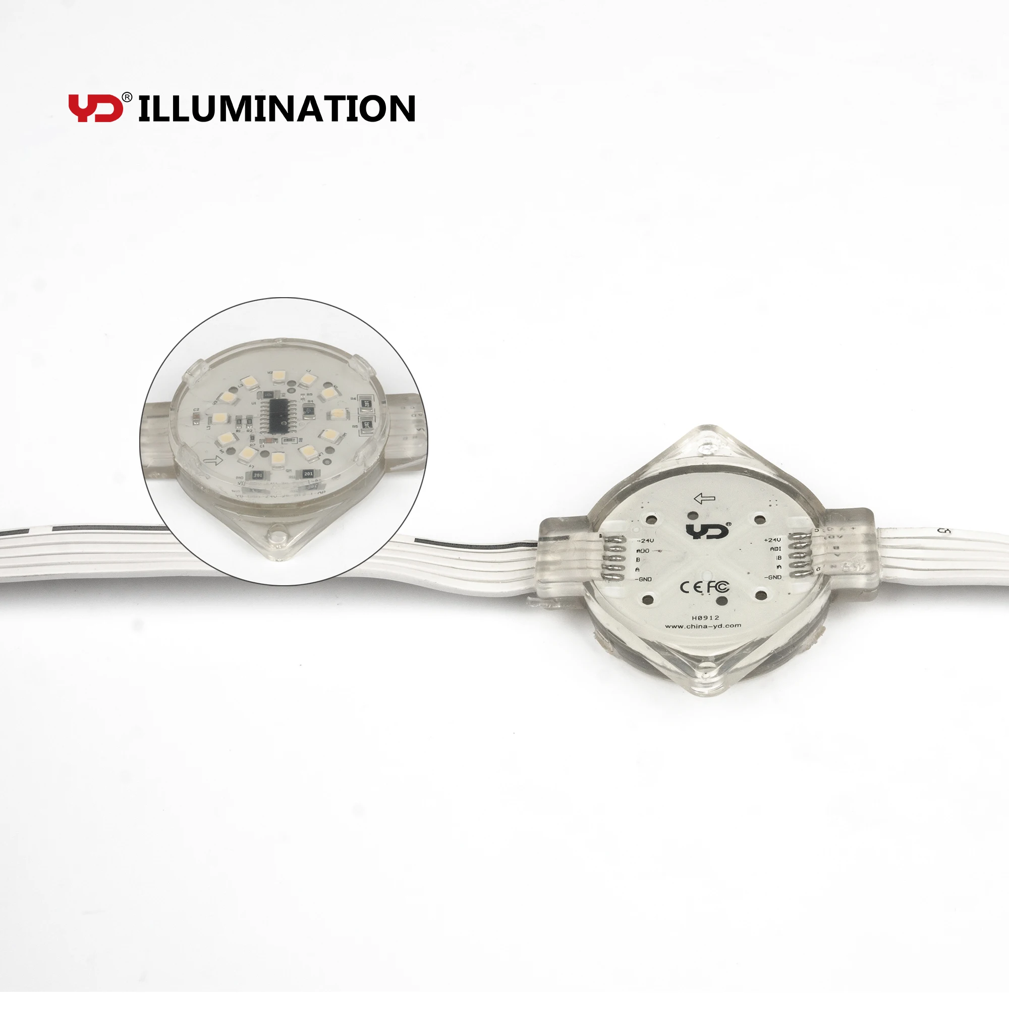 50 мм светодиодный пиксельный ip68 Водонепроницаемый точечный световой модуль для кабельной мостовой