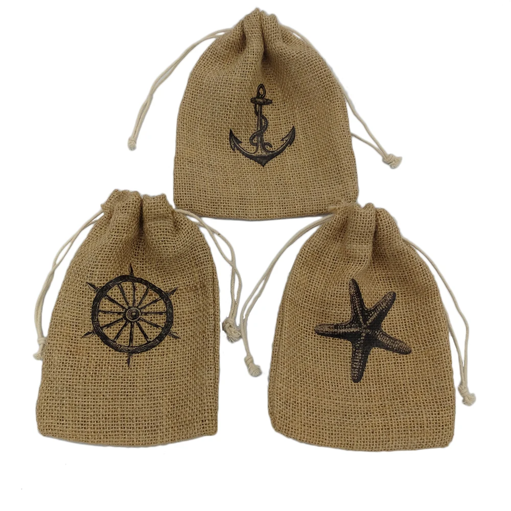 Wholesale Small Linen Jute Drawstring Jewelry Travel Pouch Custom Design Wine Gift Storage Hemp Burlap Bags With Logo
