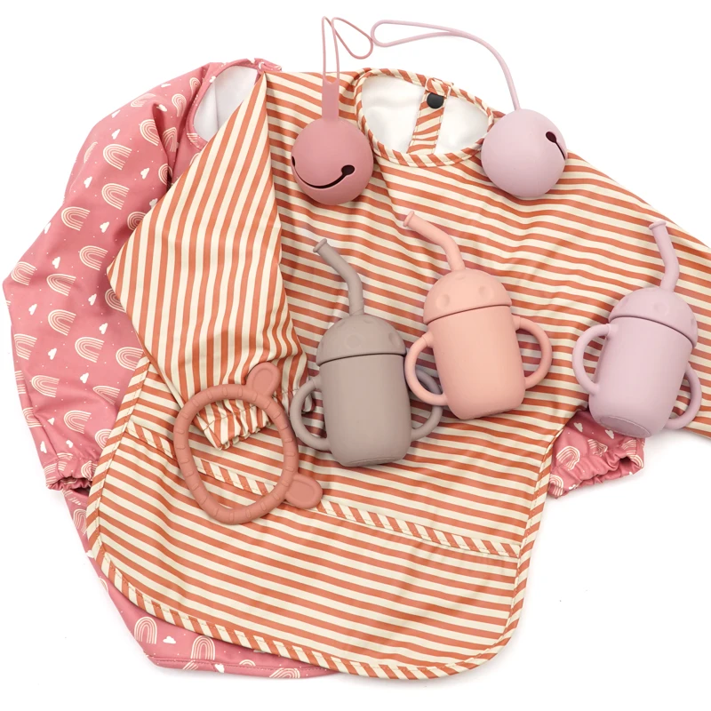 New Arrival 2021 BPA Free Eco Friendly  No Spill Silicone straw  Cup With mushroom  Lid Straw Baby cup