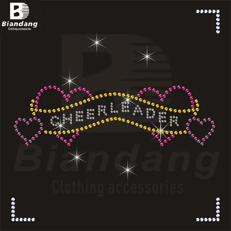 The New Listing Customized Hotfix Ironon Heatpress Transfer Design Rhinestone Used for Cheerleading Uniforms