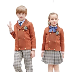 1set accept autumn winter sweater+skirts/pants european style boys and girls high students college school uniform Design