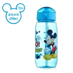 Mickey Mouse Cartoon cups With straw kids snow White Captain America Sport Bottles girls Princess Sophia Feeding cups
