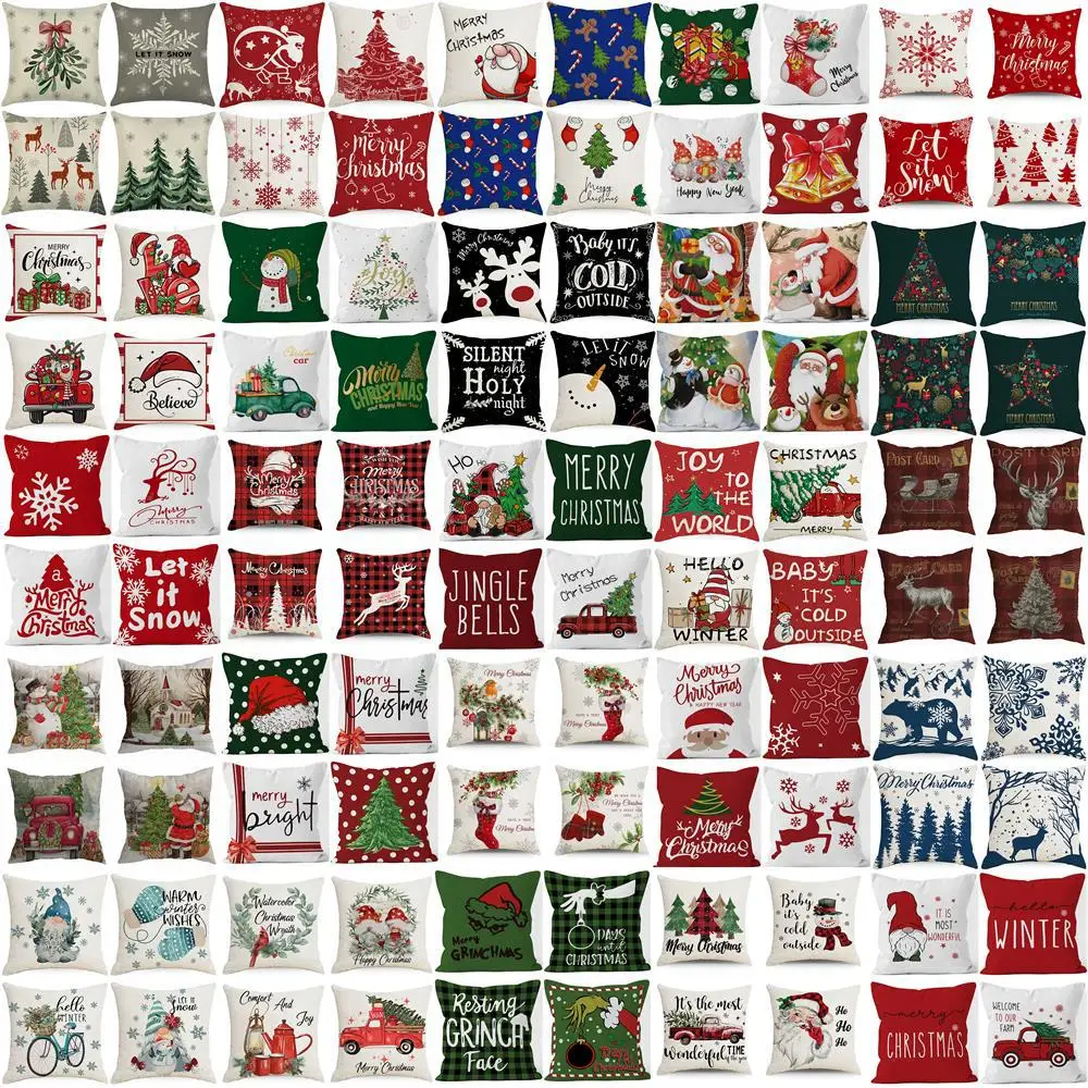Custom 3D Print  Promotion Gift Pillowcase Wholesale Christmas Pattern Pillow Case