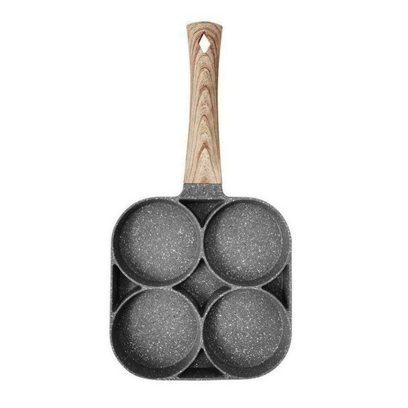 Amazon Hot Selling Multi Function 4 Holes Non-Stick Breakfast Pancake Cooking Egg Frying Pan