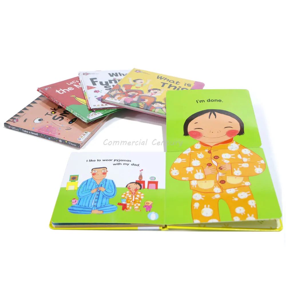 Печать моих пользовательских детских картонных подъемных откидных карт в твердом переплете комиксные мультяшные рисунки цветные Детские услуги печати