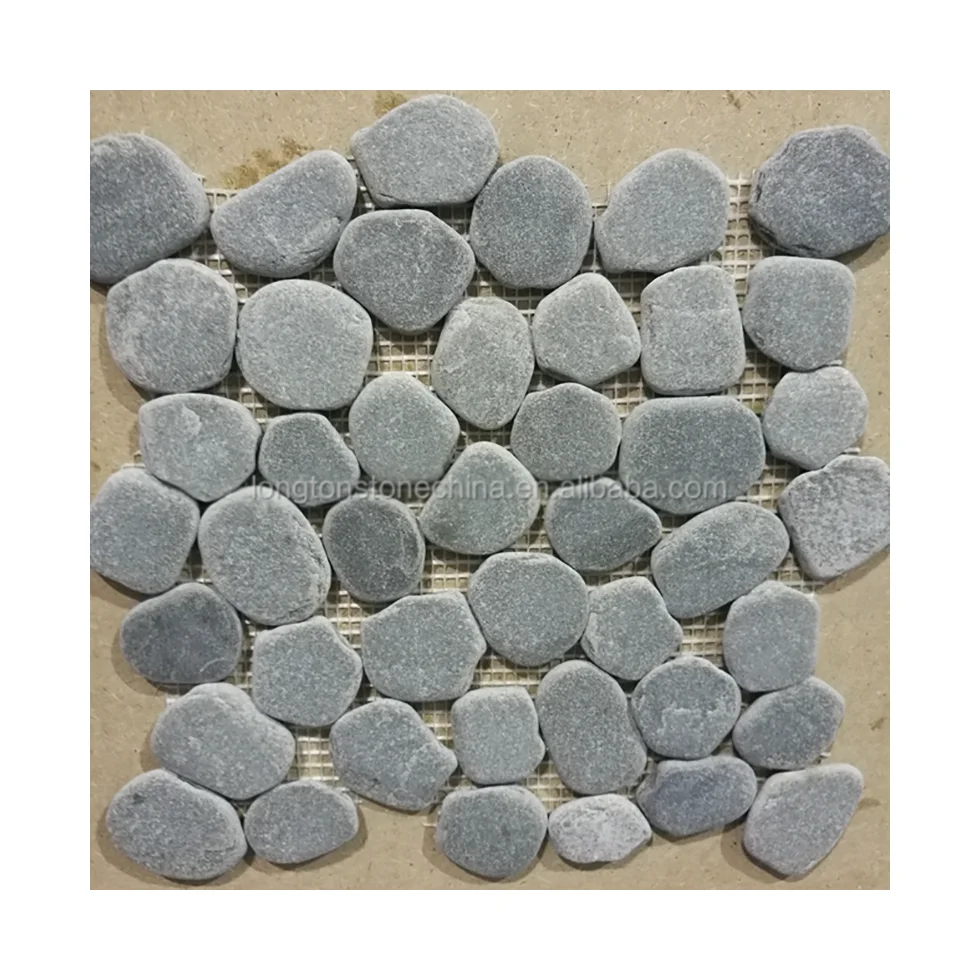 Pebble Mosaic Tile Natural Stone White Mosaic Granite Tile