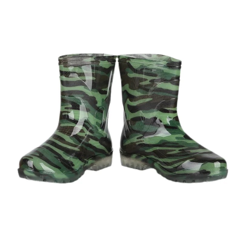 Waterproof Plastic Boots Rain Kids Flora Camouflage Warm Winter Rubber Shoes