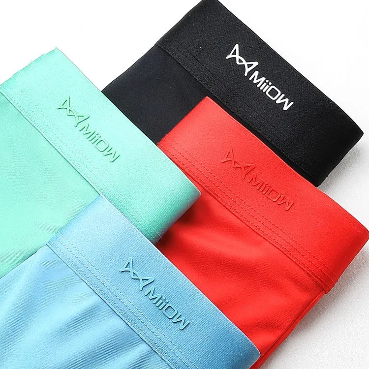 Wholesale Custom Thin Ice Silk Breathable Underwear Men Boxer Pants Polyester Spandex